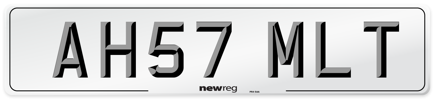 AH57 MLT Number Plate from New Reg